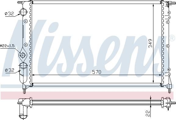 Nissens 63925 - Радіатор, охолодження двигуна autozip.com.ua