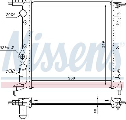 Nissens 696032 - Радіатор, охолодження двигуна autozip.com.ua