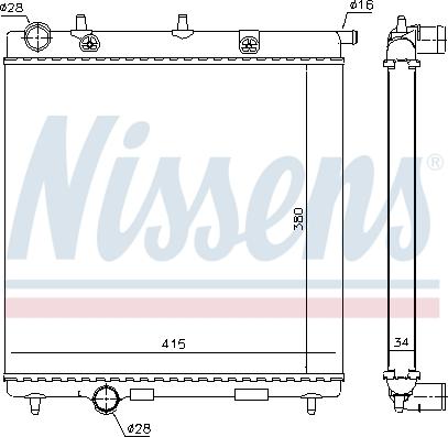 NISSENS 63505 - Радіатор, охолодження двигуна autozip.com.ua