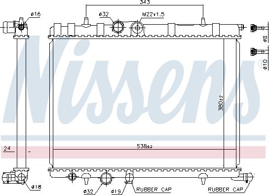 NISSENS 63502A - Радіатор, охолодження двигуна autozip.com.ua