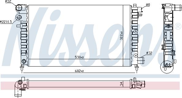 NISSENS 697277 - Радіатор, охолодження двигуна autozip.com.ua