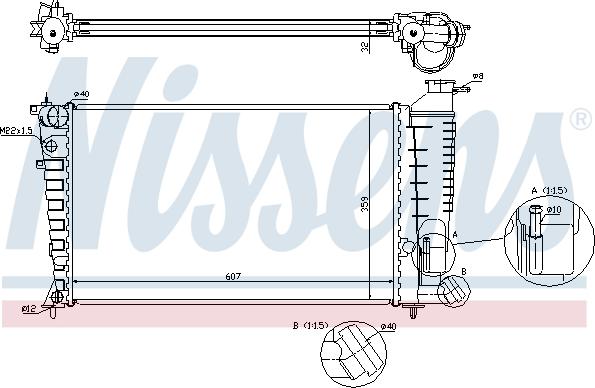 Nissens 697207 - Радіатор, охолодження двигуна autozip.com.ua