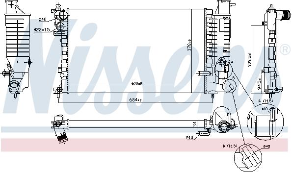 NISSENS 695946 - Радіатор, охолодження двигуна autozip.com.ua