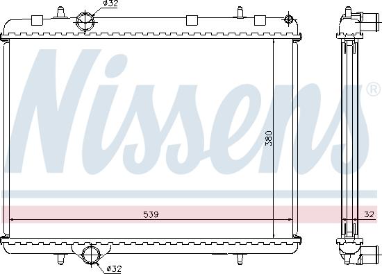 Nissens 636006 - Радіатор охолодження двигуна autozip.com.ua