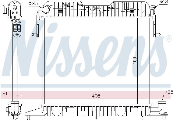 Nissens 63043 - Радіатор, охолодження двигуна autozip.com.ua
