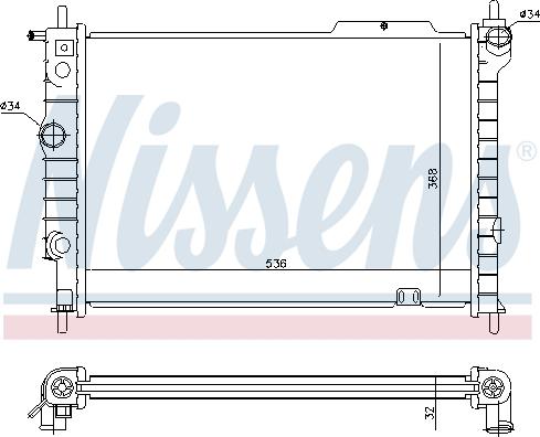 Nissens 63059 - Радіатор, охолодження двигуна autozip.com.ua