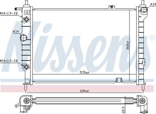 Nissens 690389 - Радіатор, охолодження двигуна autozip.com.ua