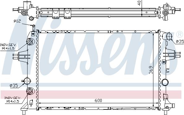 Nissens 699811 - Радіатор, охолодження двигуна autozip.com.ua