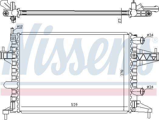 Nissens 690459 - Радіатор, охолодження двигуна autozip.com.ua