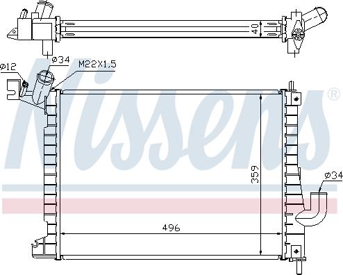 Nissens 691308 - Радіатор, охолодження двигуна autozip.com.ua