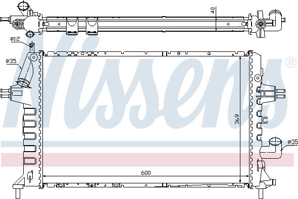 Nissens 63021A - Радіатор, охолодження двигуна autozip.com.ua