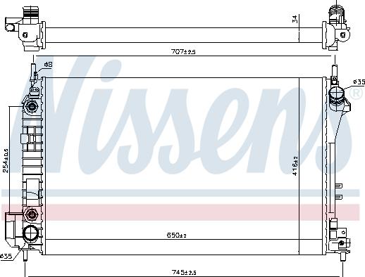 Nissens 63023 - Радіатор охолодження OPEL VECTRA C 02- вир-во Nissens autozip.com.ua