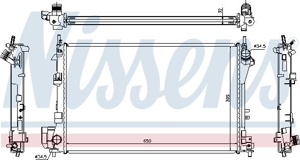 Nissens 63022A - Радіатор, охолодження двигуна autozip.com.ua