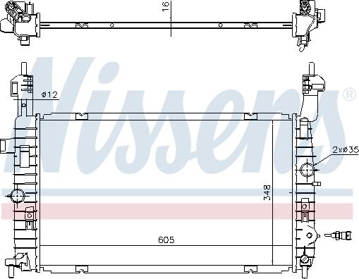 Nissens 630747 - Радіатор, охолодження двигуна autozip.com.ua