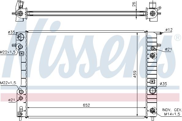 Nissens 63073A - Радіатор, охолодження двигуна autozip.com.ua