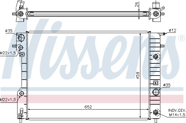 Nissens 63072A - Радіатор, охолодження двигуна autozip.com.ua