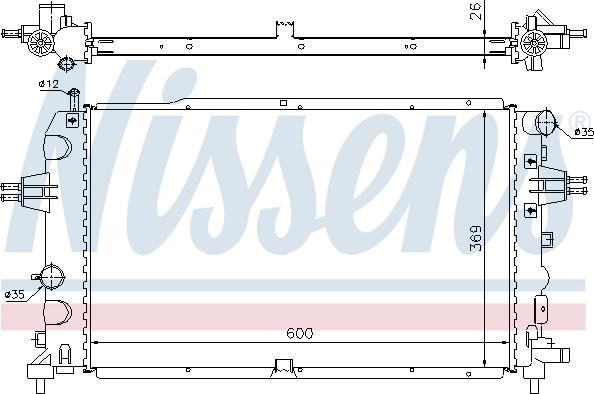 Nissens 63111A - Радіатор, охолодження двигуна autozip.com.ua