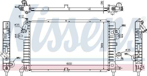 Nissens 63112A - Радіатор, охолодження двигуна autozip.com.ua