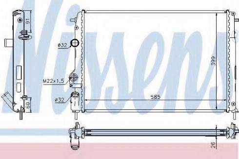 Nissens 63896 - Радіатор, охолодження двигуна autozip.com.ua