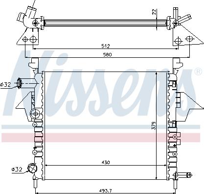 Nissens 63856 - Радіатор, охолодження двигуна autozip.com.ua