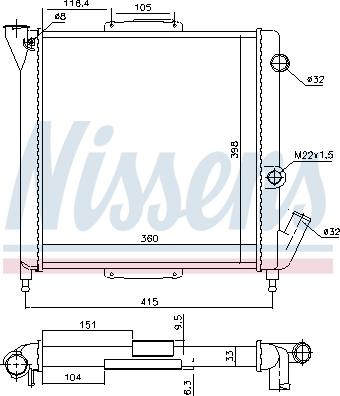 Nissens 696110 - Радіатор, охолодження двигуна autozip.com.ua