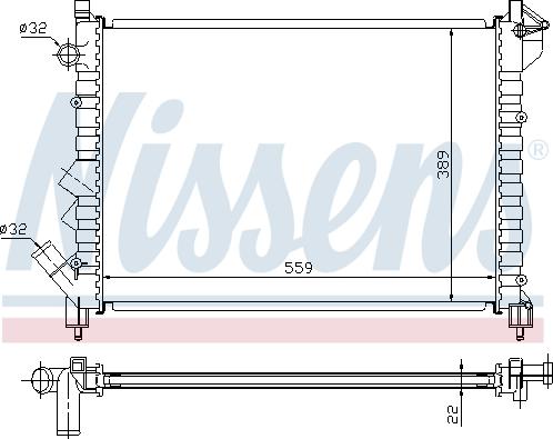 Nissens 63832 - Радіатор, охолодження двигуна autozip.com.ua