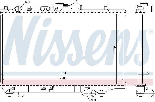 NISSENS 63390 - Радіатор, охолодження двигуна autozip.com.ua