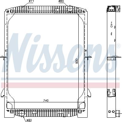 Nissens 63334 - Радіатор, охолодження двигуна autozip.com.ua