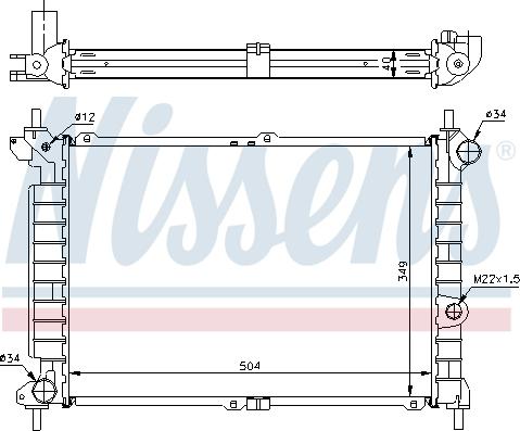 Nissens 63291A - Радіатор, охолодження двигуна autozip.com.ua