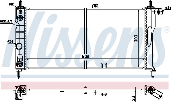 Nissens 694515 - Радіатор, охолодження двигуна autozip.com.ua