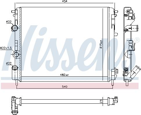 Nissens 637931 - Радиатор охлаждения DACIA LOGAN I 1.4-1.6 пр-во Nissens autozip.com.ua