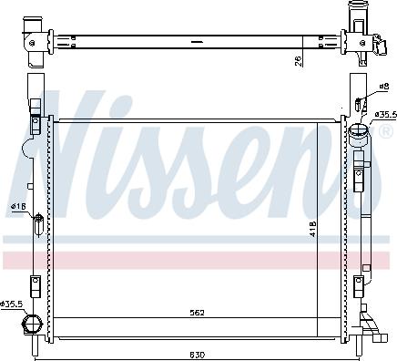 Nissens 637618 - Радіатор, охолодження двигуна autozip.com.ua