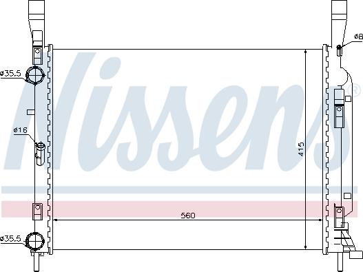 Nissens 637628 - Радіатор охолодження двигуна autozip.com.ua