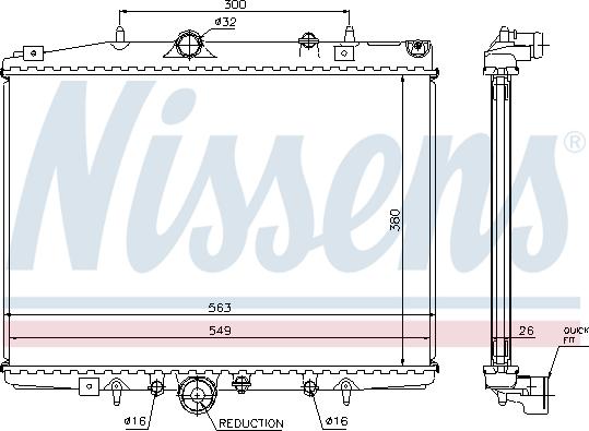 NISSENS 63702 - Радіатор, охолодження двигуна autozip.com.ua