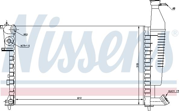 Nissens 693414 - Радіатор, охолодження двигуна autozip.com.ua