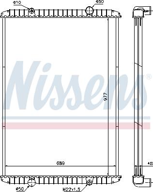 Nissens 637750 - Радіатор, охолодження двигуна autozip.com.ua