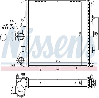 Nissens 637774 - Радіатор, охолодження двигуна autozip.com.ua