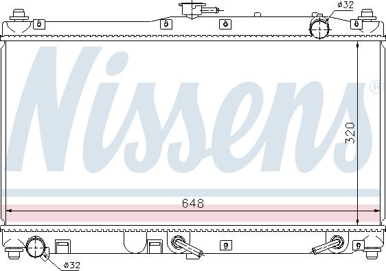 NISSENS 62467 - Радіатор, охолодження двигуна autozip.com.ua