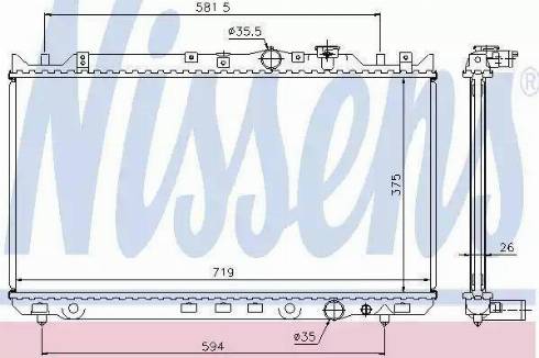 Nissens 62482 - Радіатор, охолодження двигуна autozip.com.ua