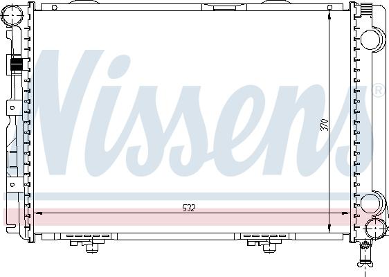 Nissens 62549A - Радиатор охлаждения MERCEDES пр-во Nissens autozip.com.ua