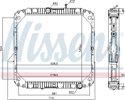 Nissens 62563 - Радіатор, охолодження двигуна autozip.com.ua