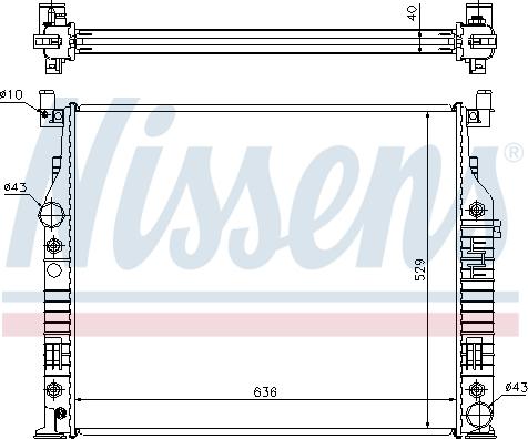 Nissens 62576A - Радіатор, охолодження двигуна autozip.com.ua