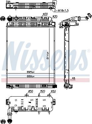 Nissens 62648 - Радіатор, охолодження двигуна autozip.com.ua