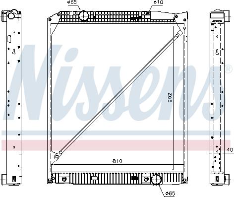 Nissens 62653A - Радіатор, охолодження двигуна autozip.com.ua