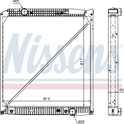 Nissens 62652A - Радіатор, охолодження двигуна autozip.com.ua