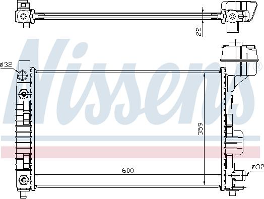 Nissens 62661A - Радіатор, охолодження двигуна autozip.com.ua