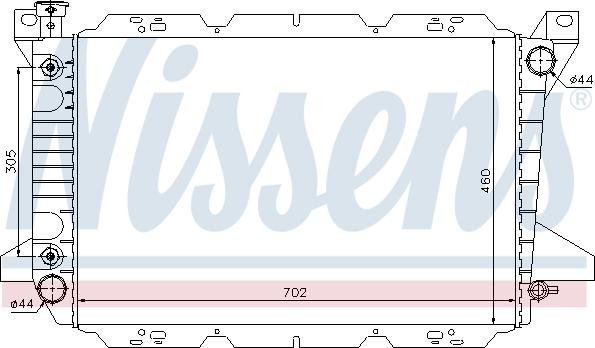 NISSENS 620981 - Радіатор, охолодження двигуна autozip.com.ua