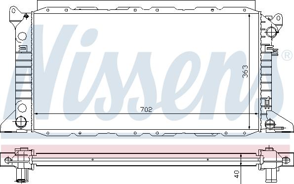 NISSENS 62048 - Радіатор, охолодження двигуна autozip.com.ua