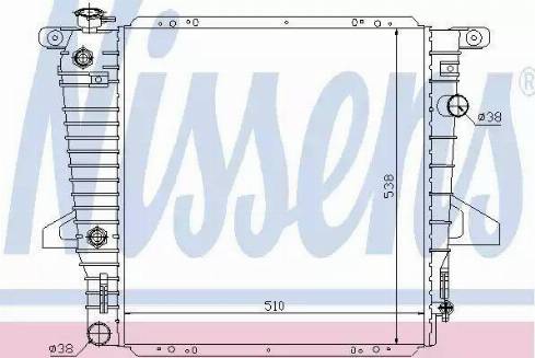 NISSENS 62061 - Радіатор, охолодження двигуна autozip.com.ua