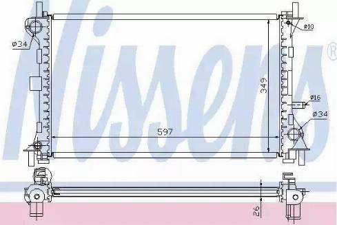 Nissens 62073 - Радіатор, охолодження двигуна autozip.com.ua